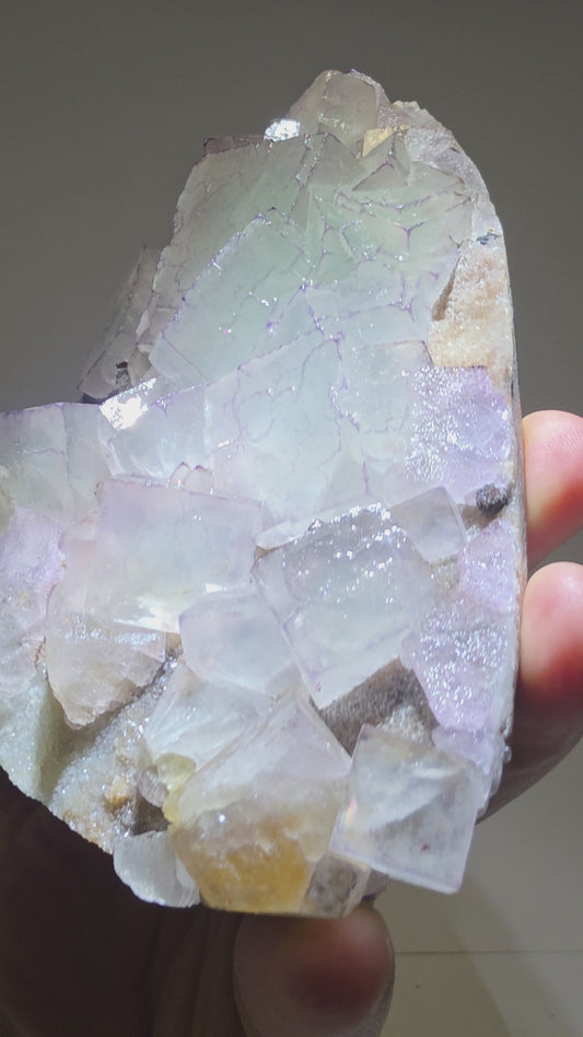 6.2" Mint Fluorite Plate - Qinglong Mine, China - Large Cabinet Specimen (940g)