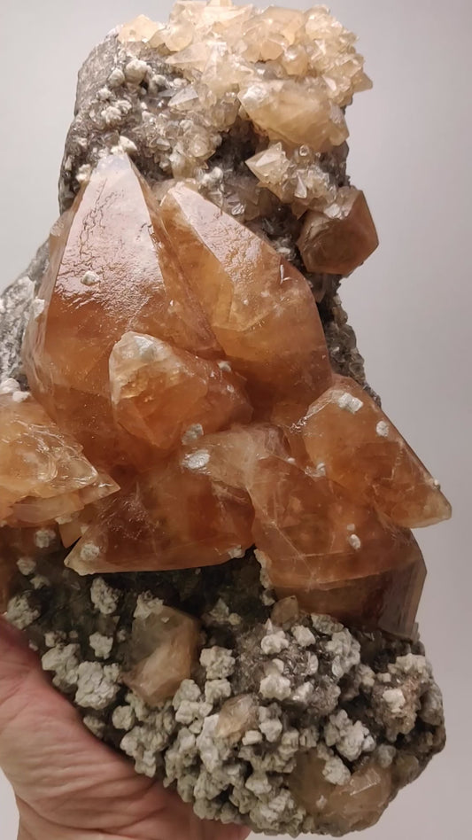 Large Cabinet Dogtooth Calcite w/ Dolomite - Pugh Quarry, Ohio - Premier American Locality! (3.7kg, 8.2lbs)