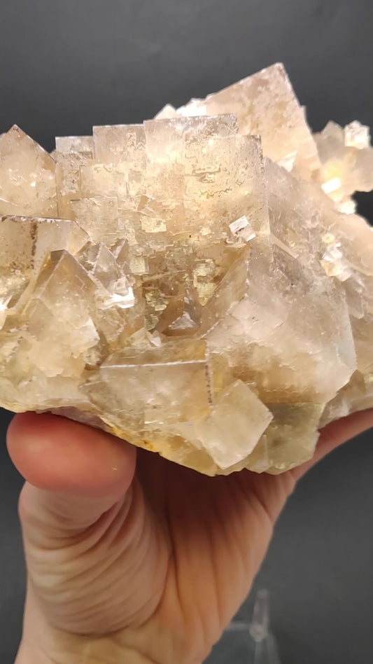 Magnificent Golden-Amber Fluorite Cluster from the Lanying Mine, China