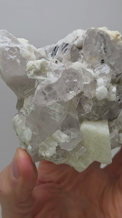 Himalayan Quartz Cluster with Microcline, Schorl & Albite - Skardu, Pakistan (720g)