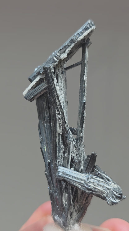 Architectural Bladed Stibnite Spray| Kadamzhay, Kyrgyzstan